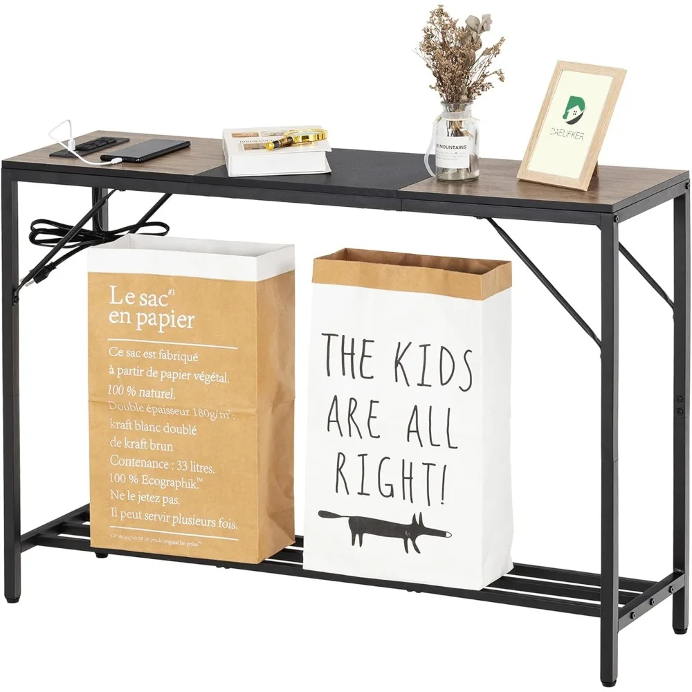 Console-Table-with-Outlet-and-2-USB-Ports-41-7-Entryway-Table-with-Storage-Shelf-Narrow-4.webp