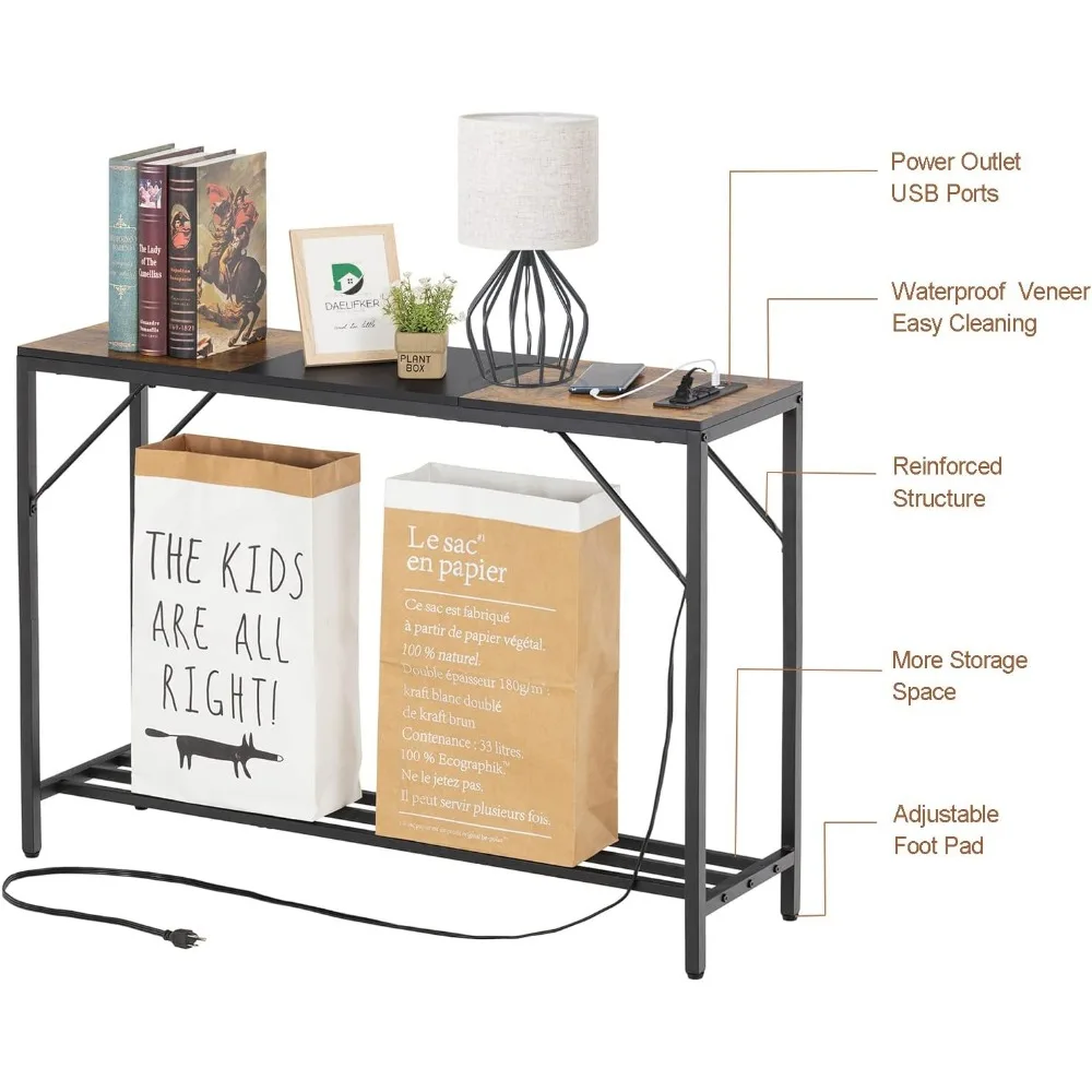 Console-Table-with-Outlet-and-2-USB-Ports-41-7-Entryway-Table-with-Storage-Shelf-Narrow-5.webp