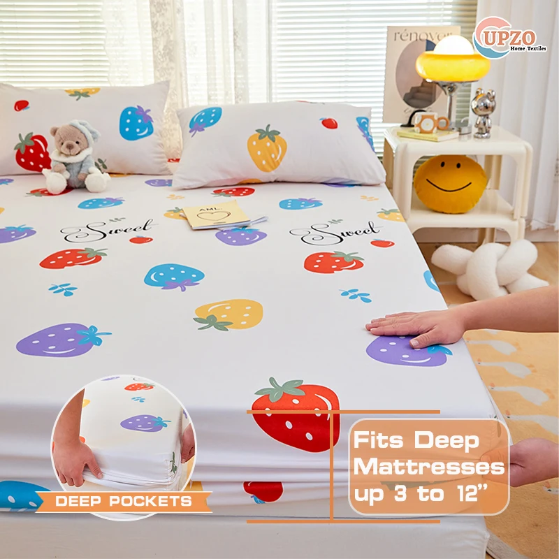 Cute-cartoon-fitted-sheet-Double-bed-cover-microfiber-polyester-bed-sheet-Deep-pocket-mattress-protective-cover-1.webp