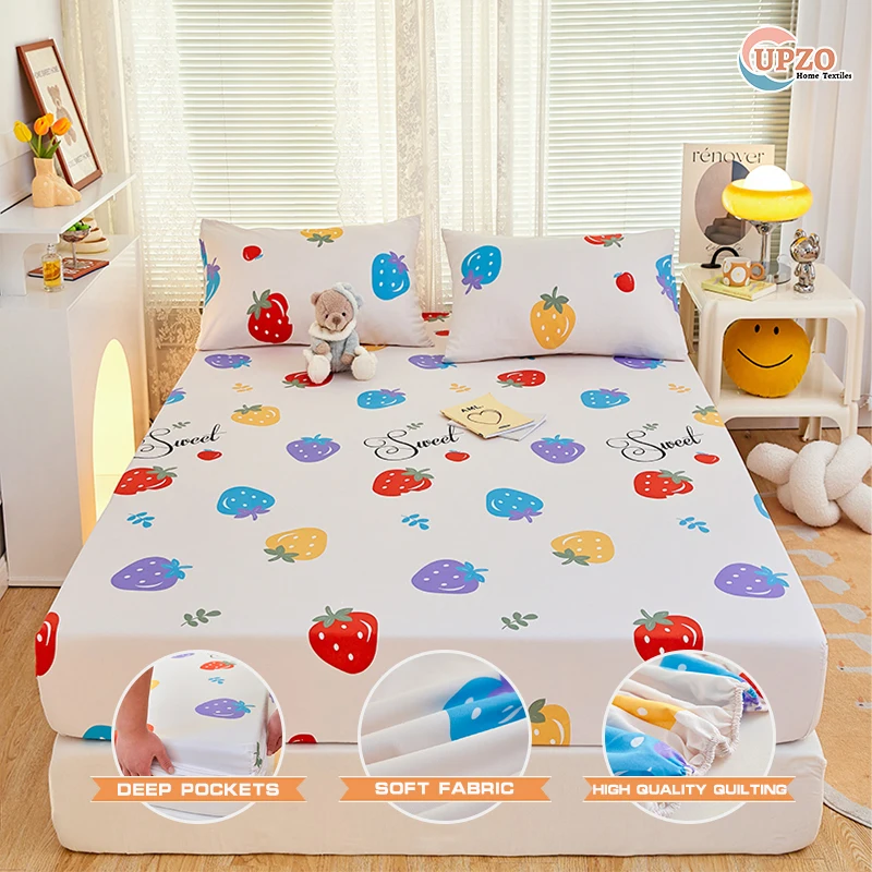 Cute-cartoon-fitted-sheet-Double-bed-cover-microfiber-polyester-bed-sheet-Deep-pocket-mattress-protective-cover.webp