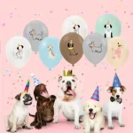 12Pcs Party Supplies 12″ Latex Balloons Dog Birthday Kids Baby Shower Balloon Decoration Toys Paw Print